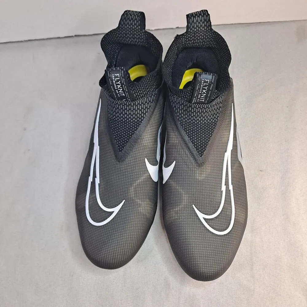Nike Men's Size 12W Alpha Menace Elite 3 Flyknit Football Cleats Black Iron Grey